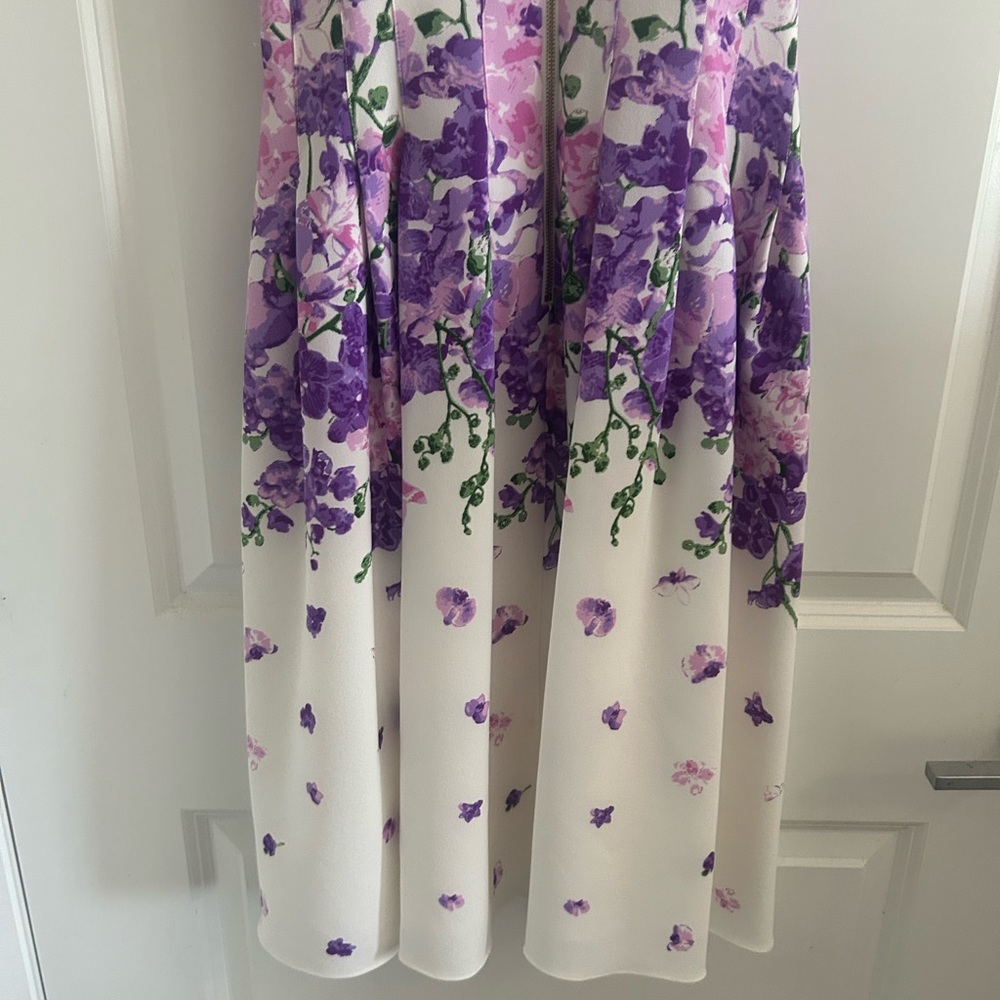 Adrianna Papell Purple Floral Dress - Picture 9 of 10